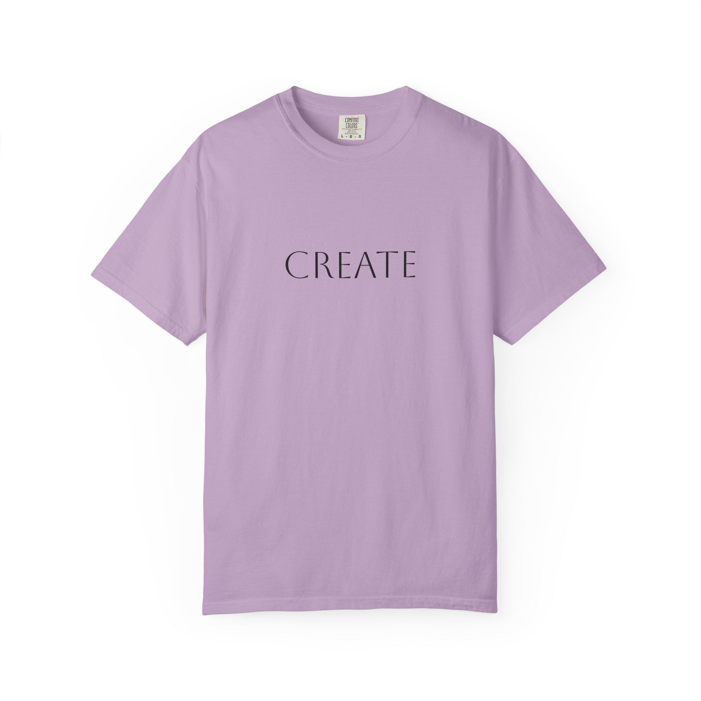 "Create" Unisex Garment-Dyed T-shirt, Artistic Tee for Creative Souls, Perfect Gift for Artists, Casual Wear, Inspirational Gift