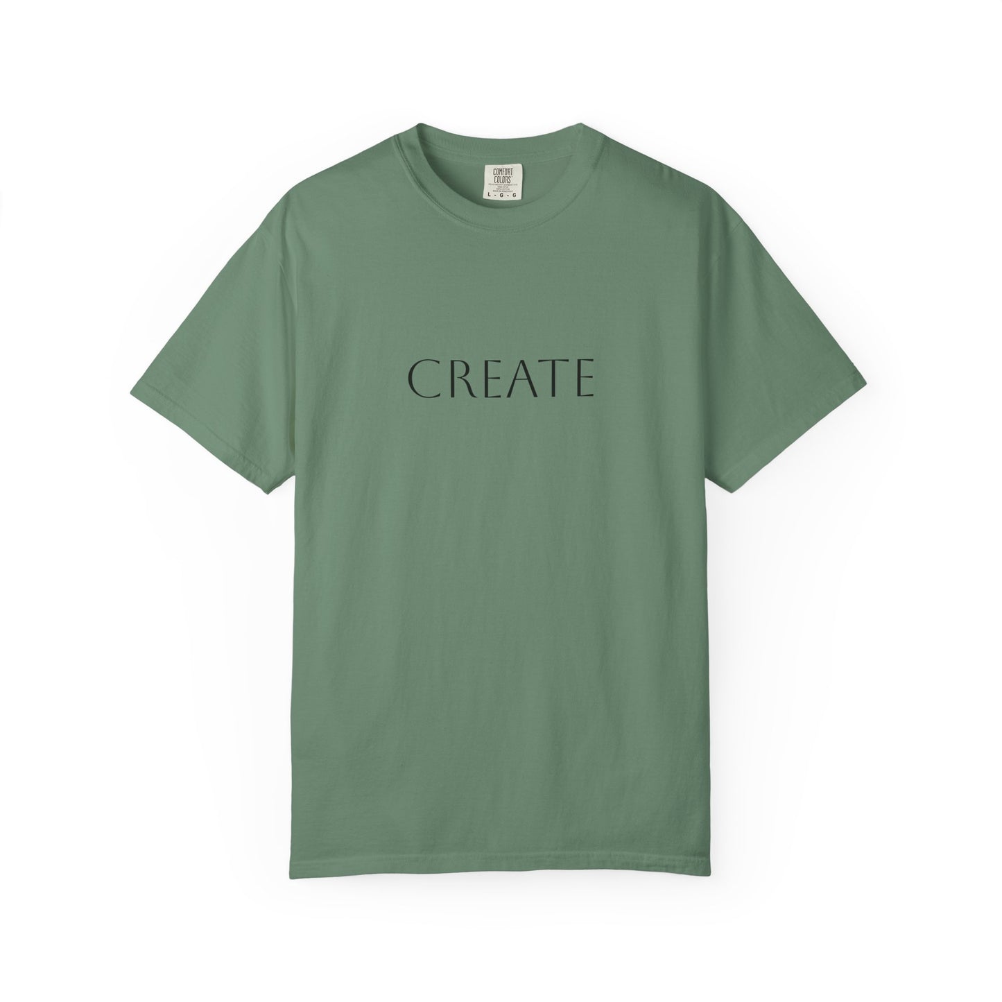 "Create" Unisex Garment-Dyed T-shirt, Artistic Tee for Creative Souls, Perfect Gift for Artists, Casual Wear, Inspirational Gift