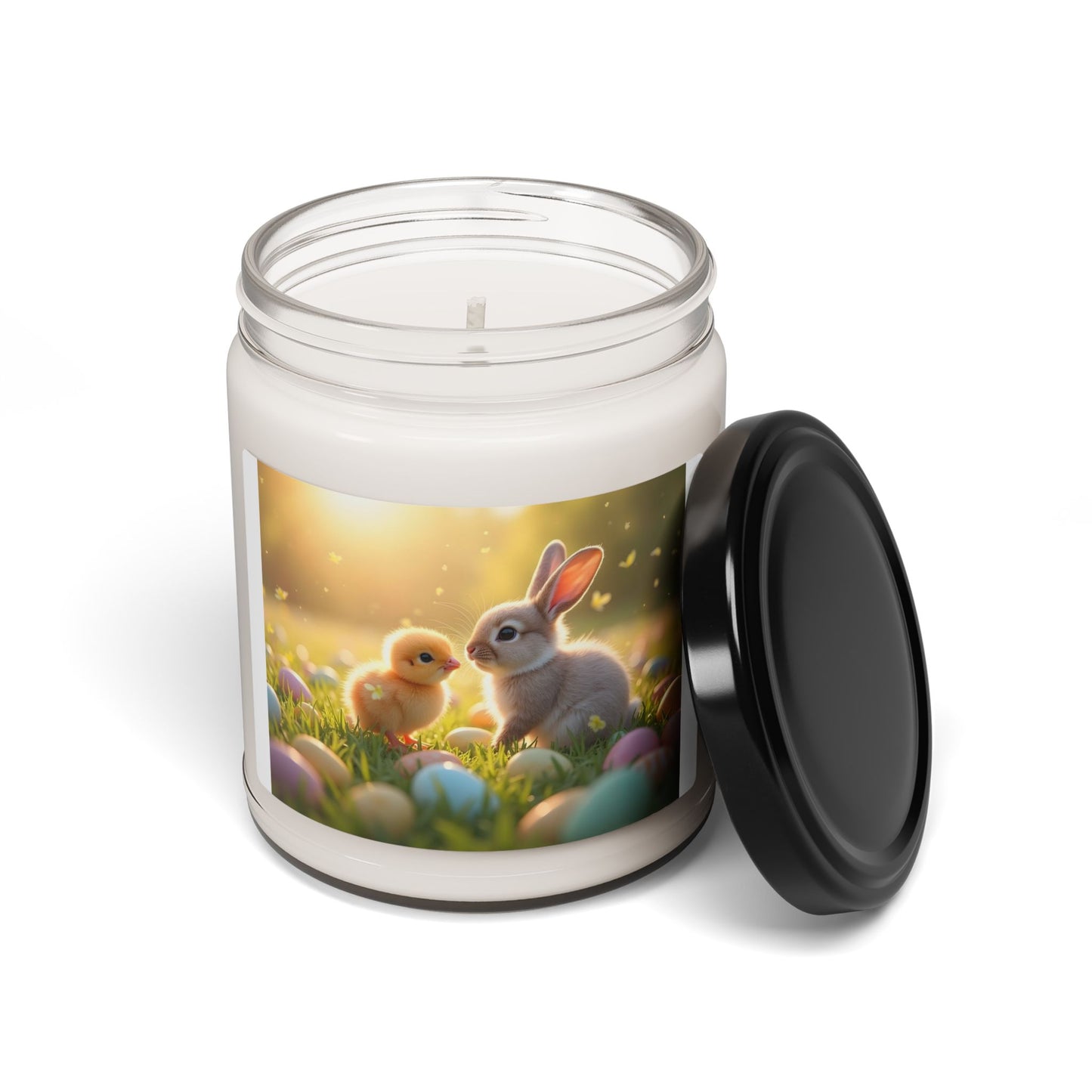 Easter Bunny & Chick Scented Soy Candle - 9oz Spring Decor