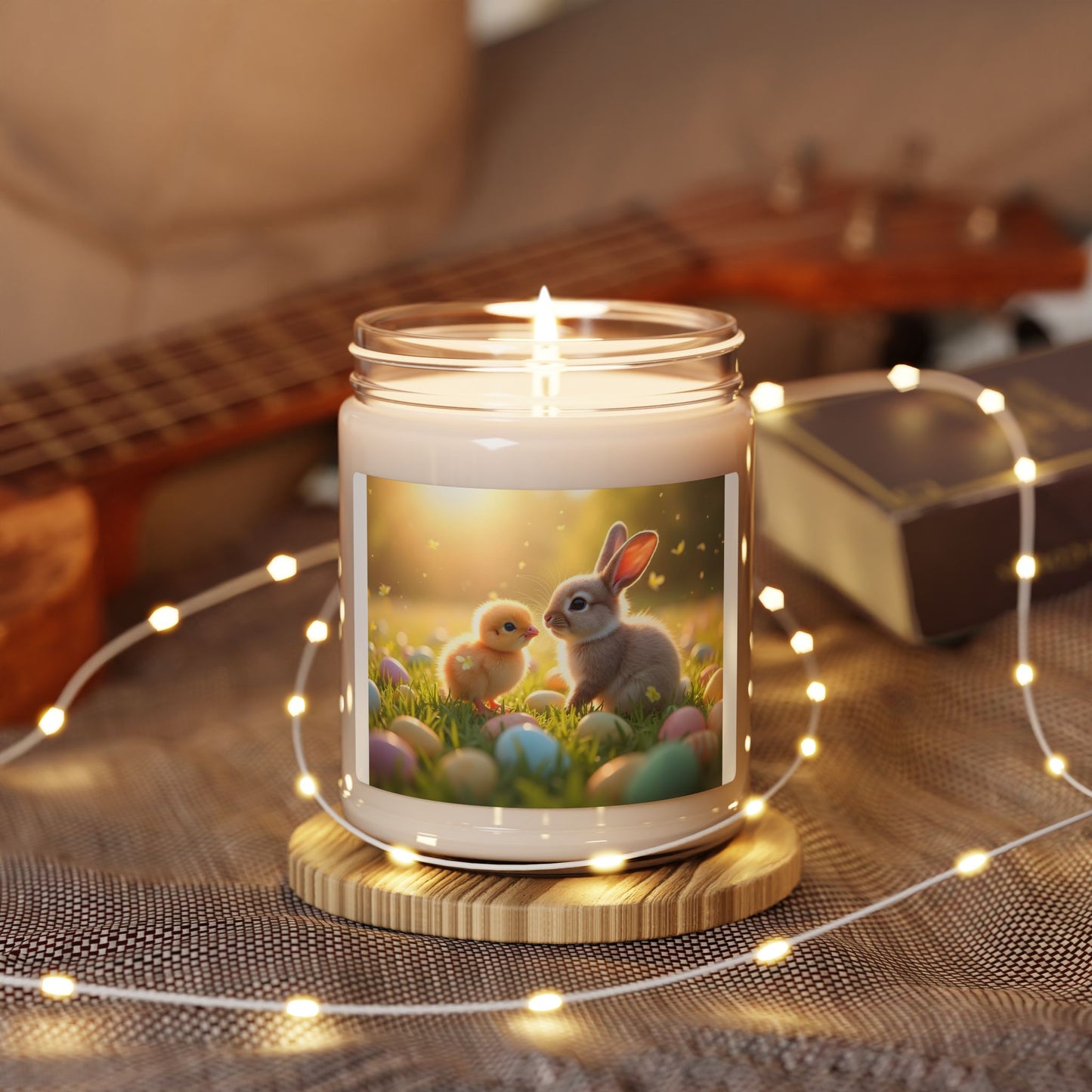 Easter Bunny & Chick Scented Soy Candle - 9oz Spring Decor